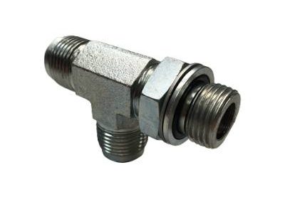 Adaptateur TE orientable renverse mâle JIC x mâle gaz CYL + OR